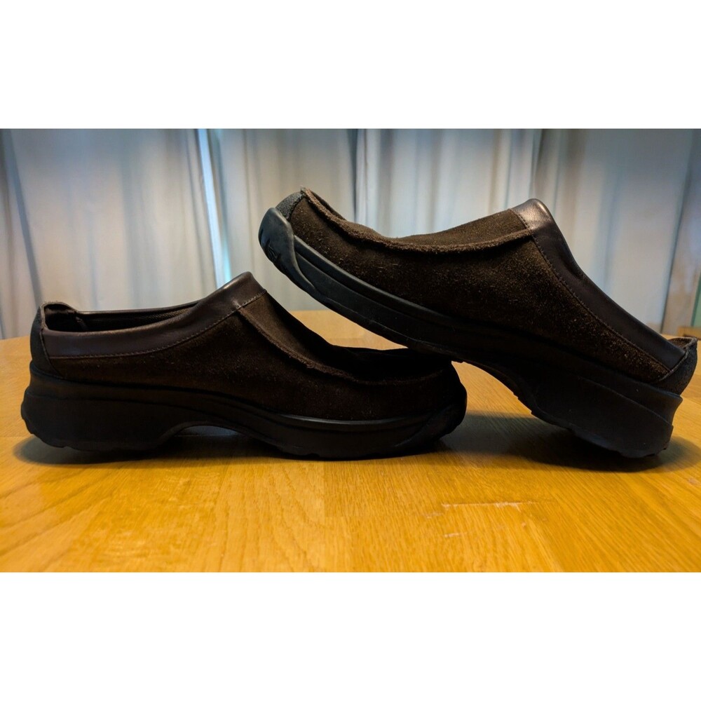 Clarks Mule Clog Womens 8 Brown Suede Slip On Moc Toe Casual Comfort 34391 Nice! - Picture 7 of 10